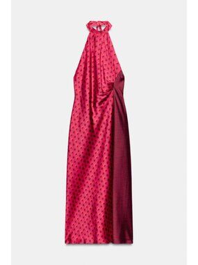 ZARA MIDI HALTER NECK DRESS
